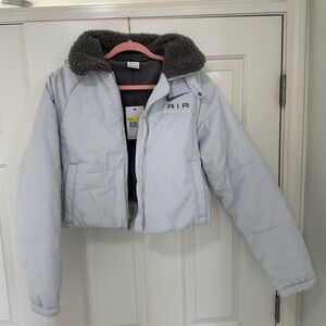 Nike Icy Blue Jacket with Grey Sherpa Lining
